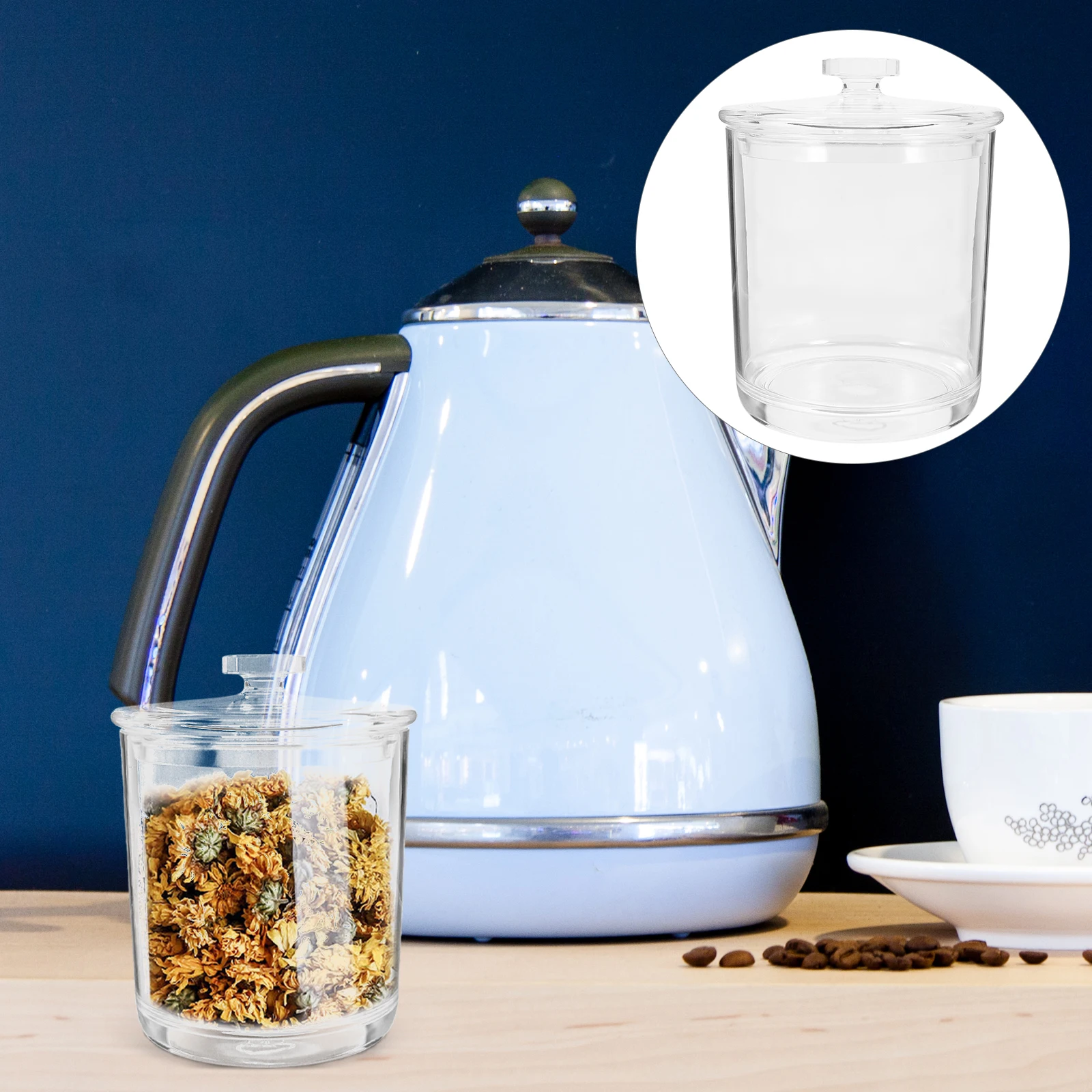 

Multipurpose Storage Jar 950ml Clear Airtight Container Tea Coffee Bean Sugar Holder Kitchen Canisters Sealed Lids Storage Box