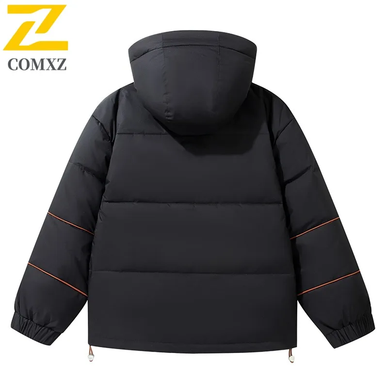 COMXZ Men's Puffer Jacket Classic High Quality Travel 90% White Duck Down Jacket Street Lightweight Warm Thick Winter Padding