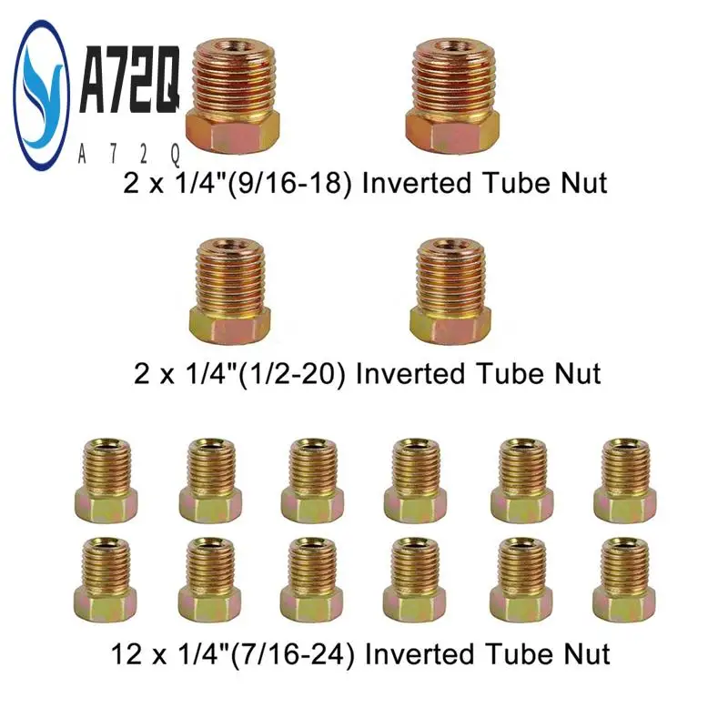 

A72Q-1/4 Brake Line - Brake Tubing Kit 25 Ft. With 16 Inverted Flare Fittings And 4 Unions+Double & Single Flaring Tool Kit