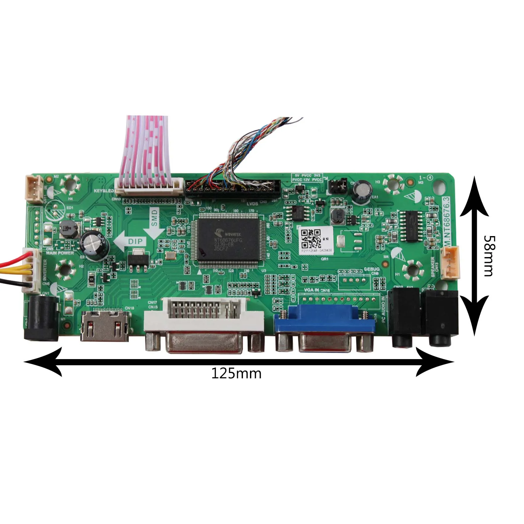 لوحة تحكم LCD صوتية VGA تعمل 15.4in ، من من من من من من من من من نوع b154gi ، ومن نوع TLA1 ، B154PW04 ، V0