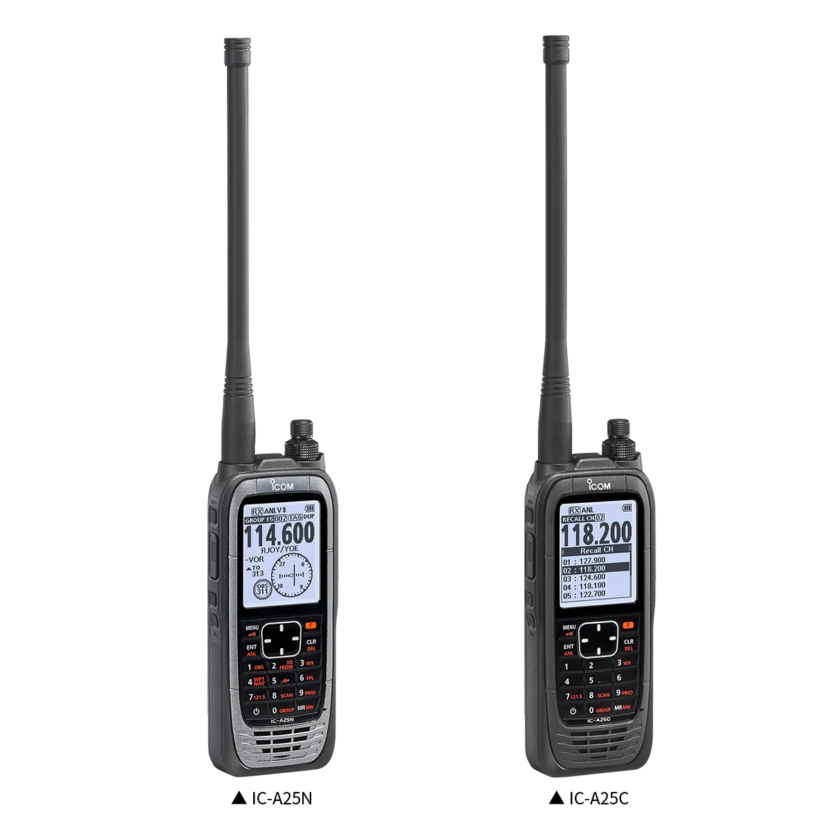 ICOM IC-A25N VHF AIR BAND TRANSCEIVERS 6W POWERFUL AIR BAND RADIO WITH BUILT-IN GPS And BLUETOOTH