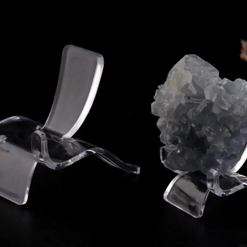 G92C 10PCS Crystal Stone Display Suporte para o suporte doméstico Decoração para o titular da organização desktop da