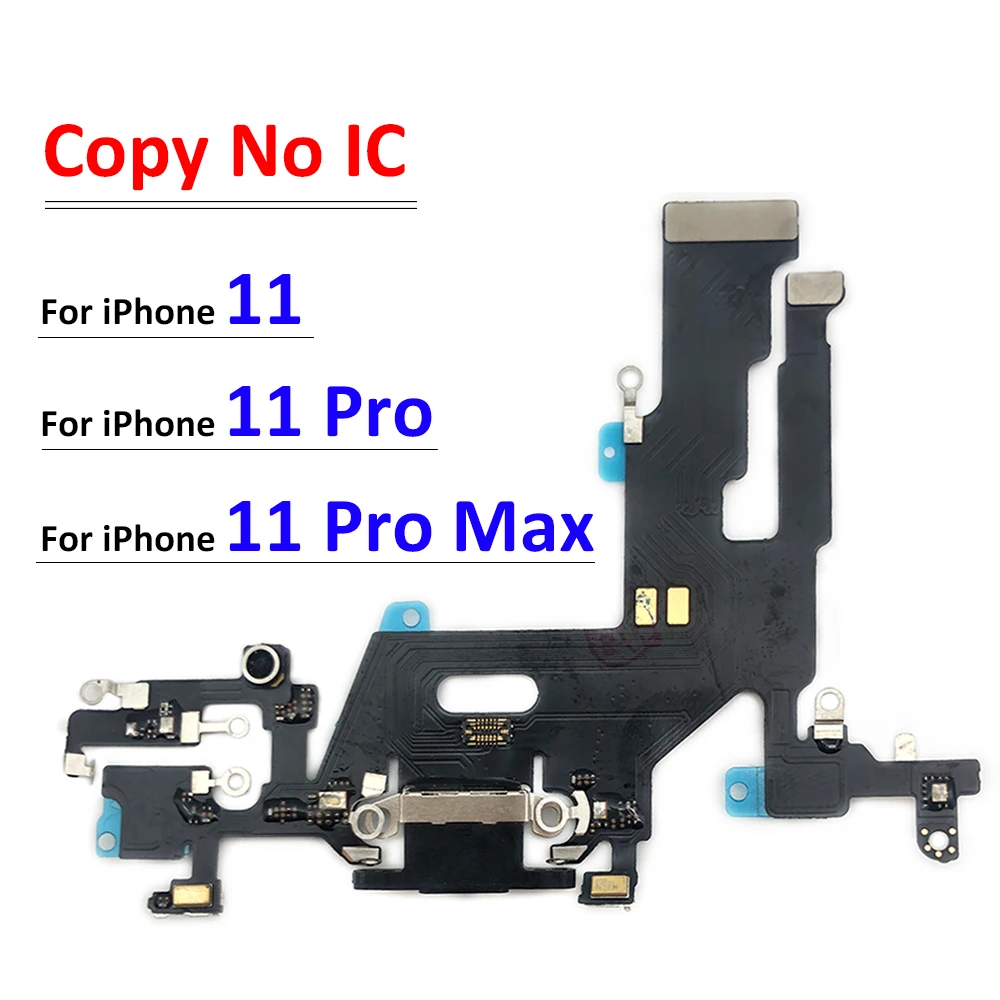 New For iPhone 11 Pro 11Pro Max USB Charging Port Mic Microphone Dock Connector Board Flex Cable Repair Parts