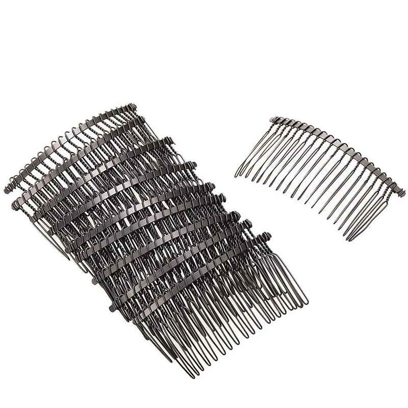 20-tooth wire headband upside-down comb Hair accessory Bangs comb metal pin