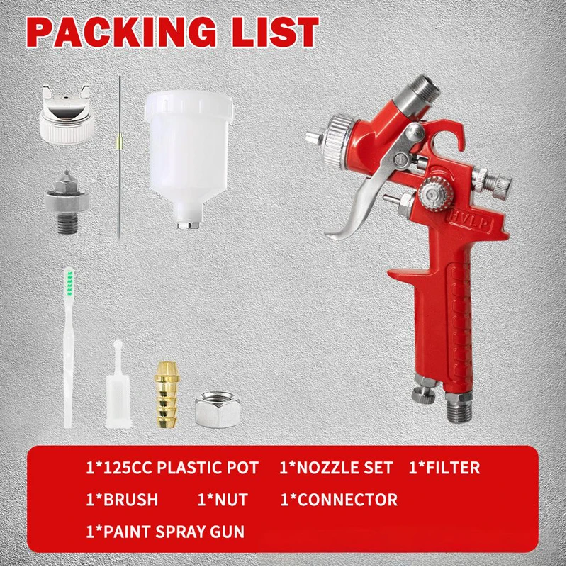 Pneumatic Pressure Micro Spray Gun Automotive Furniture Paint Decoration Spray Tool Model Making Commercial Manufacturing Kit