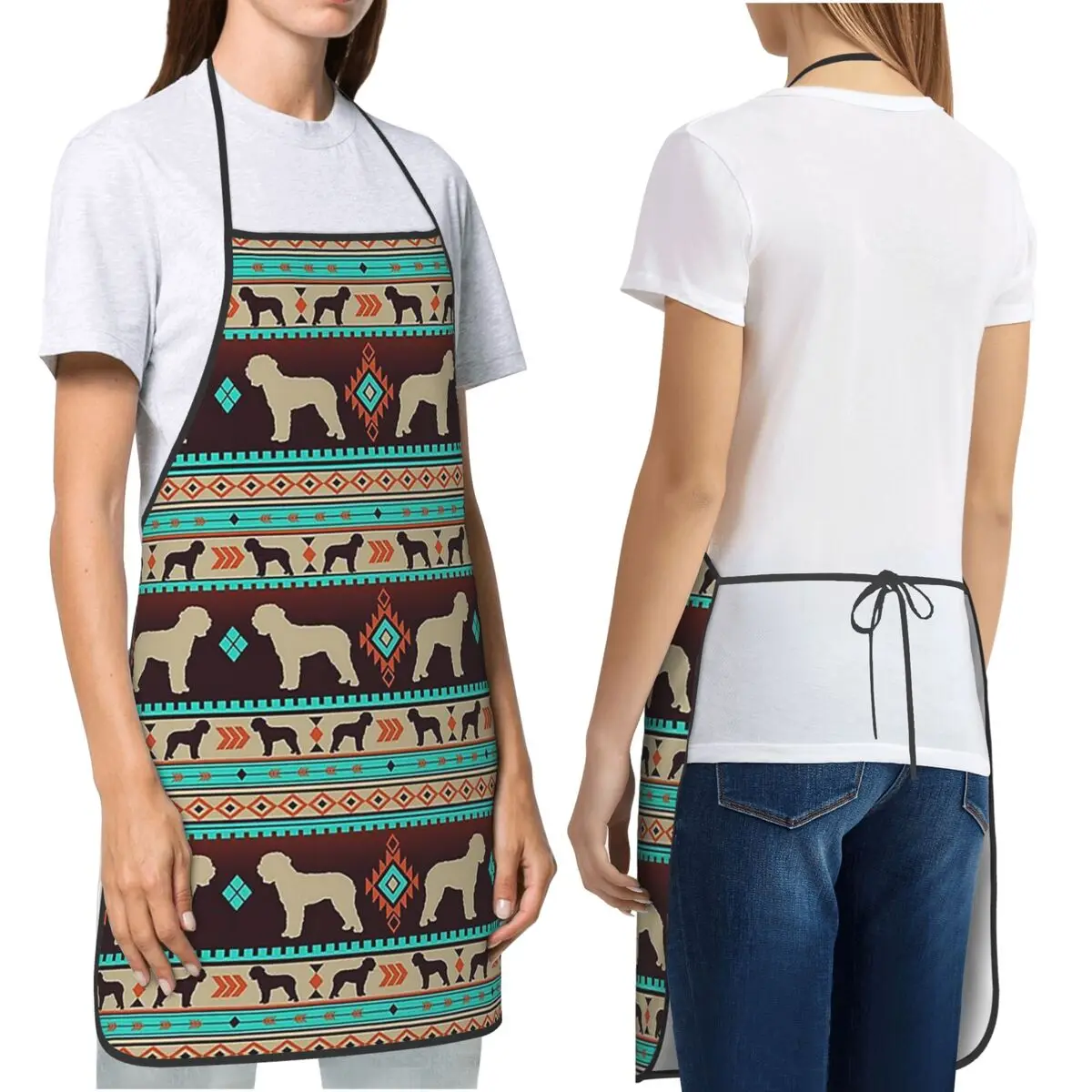 

Фартук в стиле бохо для собак Lagotto Romagnolo Фартук на закате для шеф-повара, приготовления пищи, выпечки, нагрудник без рукавов, кухонный сарафан для уборки