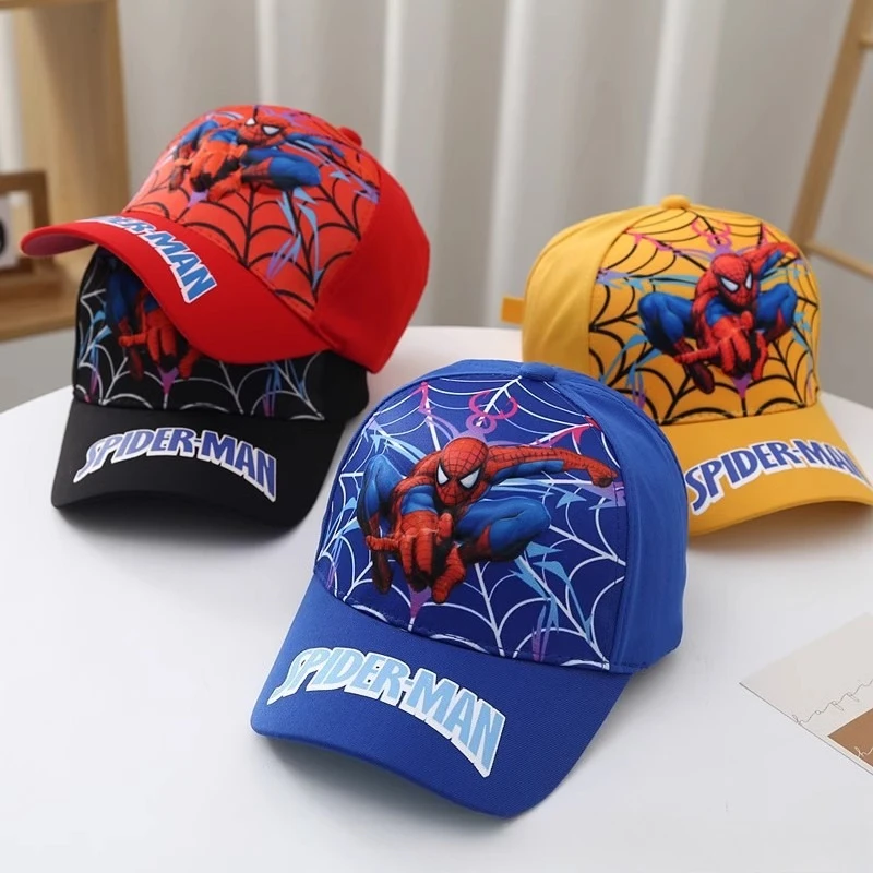 

Новая детская бейсболка с изображением Человека-паука, детская шляпа от солнца с мультяшным принтом, дышащая уличная регулируемая кепка с защитой от ультрафиолета для мальчиков