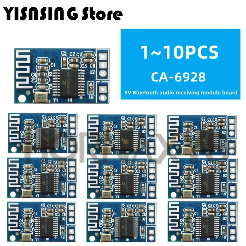 1-10pcs/CA-6928 Digital Power Channel Amplifier Board 3.3V-6V Bluetooth Speaker Audio Aplifier Module Board New