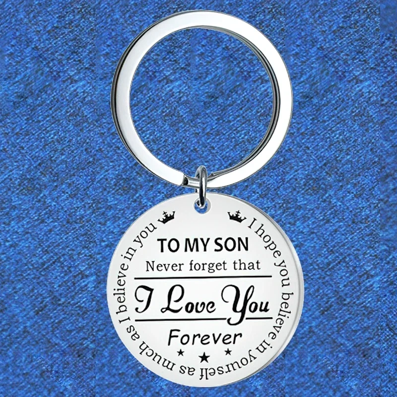 Брелок-для-ключей-«hot-to-my-son»-Металлический-сладкий-16-й-18-й-21-й-день-рождения-Выпускной-Рождественский-брелок-для-ключей-Никогда-не-забывайте-что-я-люблю-тебя