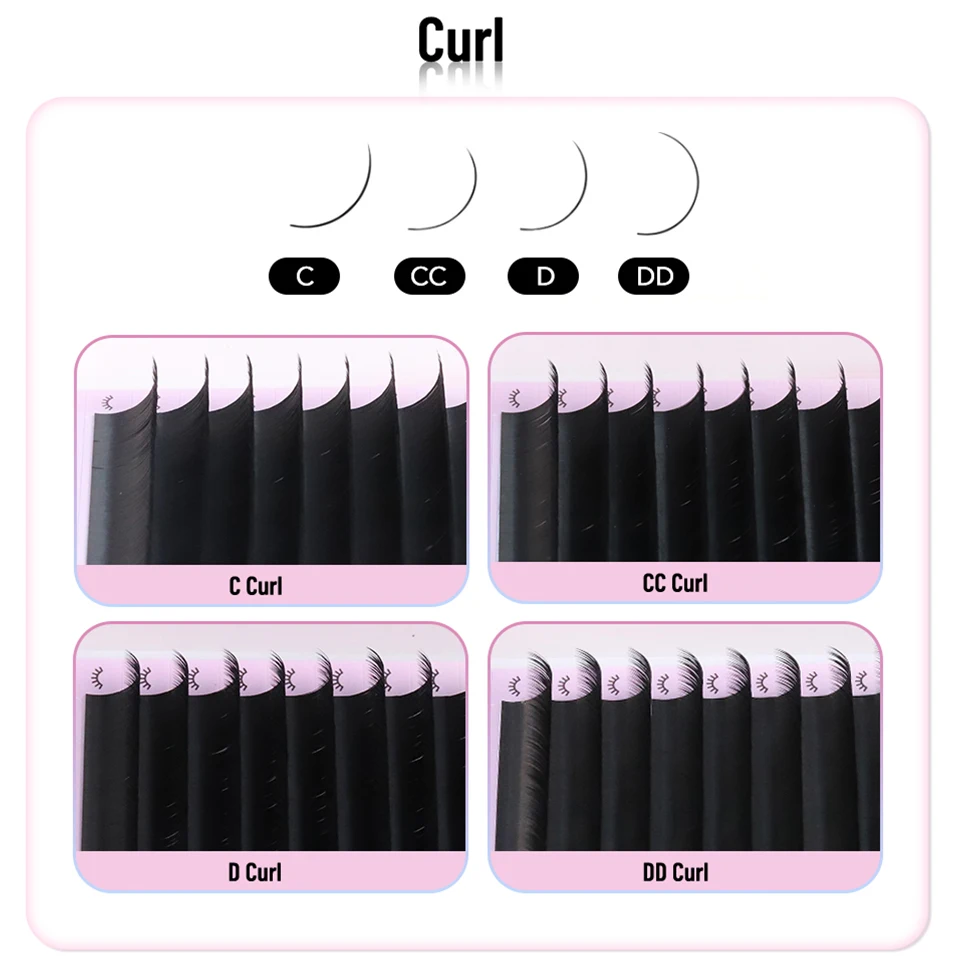 10 Trays/Lot Wholesale Individual False Eyelashes Extension Mink Russian Volume Eyelashes Korean PBT Silk Eyelashes Makeup Cila