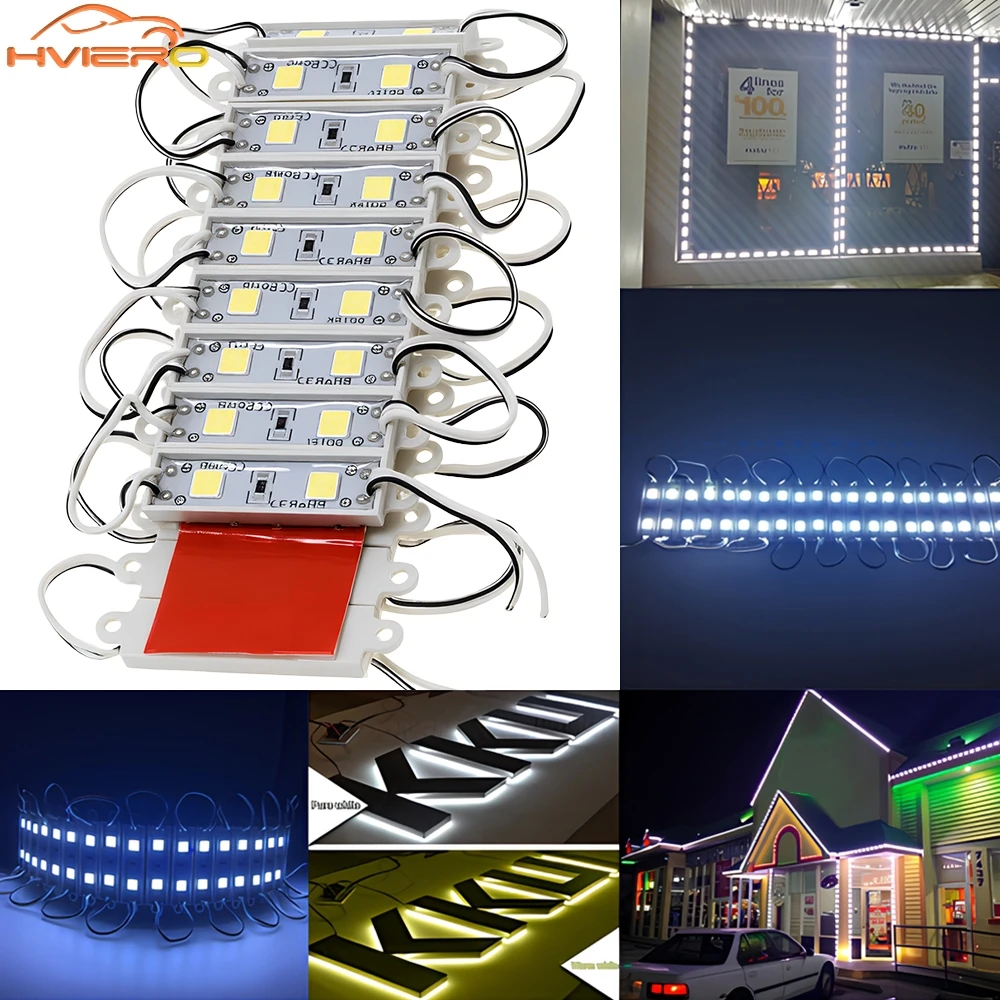 

20Pcs 5054 2LED Modules Mini Led DC 12V Waterproof Backlight For Advertisement Edge Design White Warm Atmospheres TV Advertising