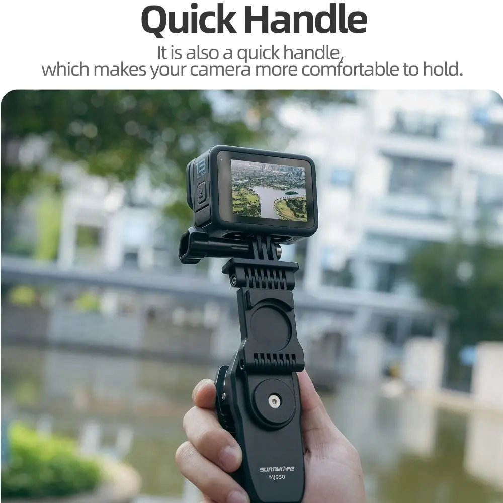 Magnetic Action Camera Backpack Mount Foldable Stretchable Backpack Clip Clamp 360 Rotatable for DJI Action 5/4/Pocket3/Insta360