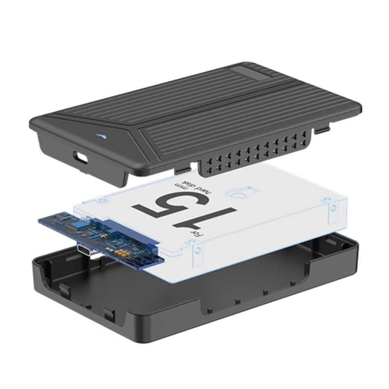 USB 3.1 Mobile Hard Disk Box 2.5 Inch SATA Hard Disk Box SSD Enclosure Support 15Mm Hard Drive For Computer Notebook