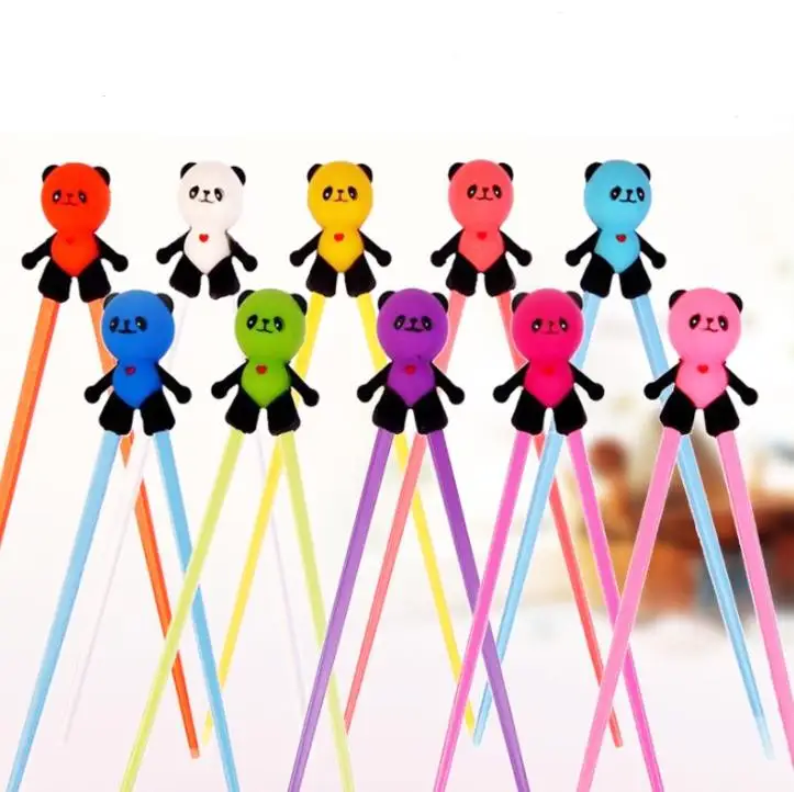 

Wholesale 500 Pair Cute Panda Silicone Chopstick Chinese Chopstick Children Training Chopstick Length 18CM SN4059