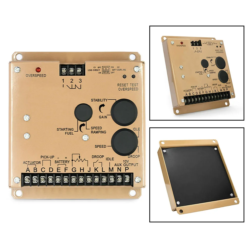 ESD5570E For Diesel Generator Governor with Metal Housing and Terminal Labels for Actuator Sensor and Battery Connections