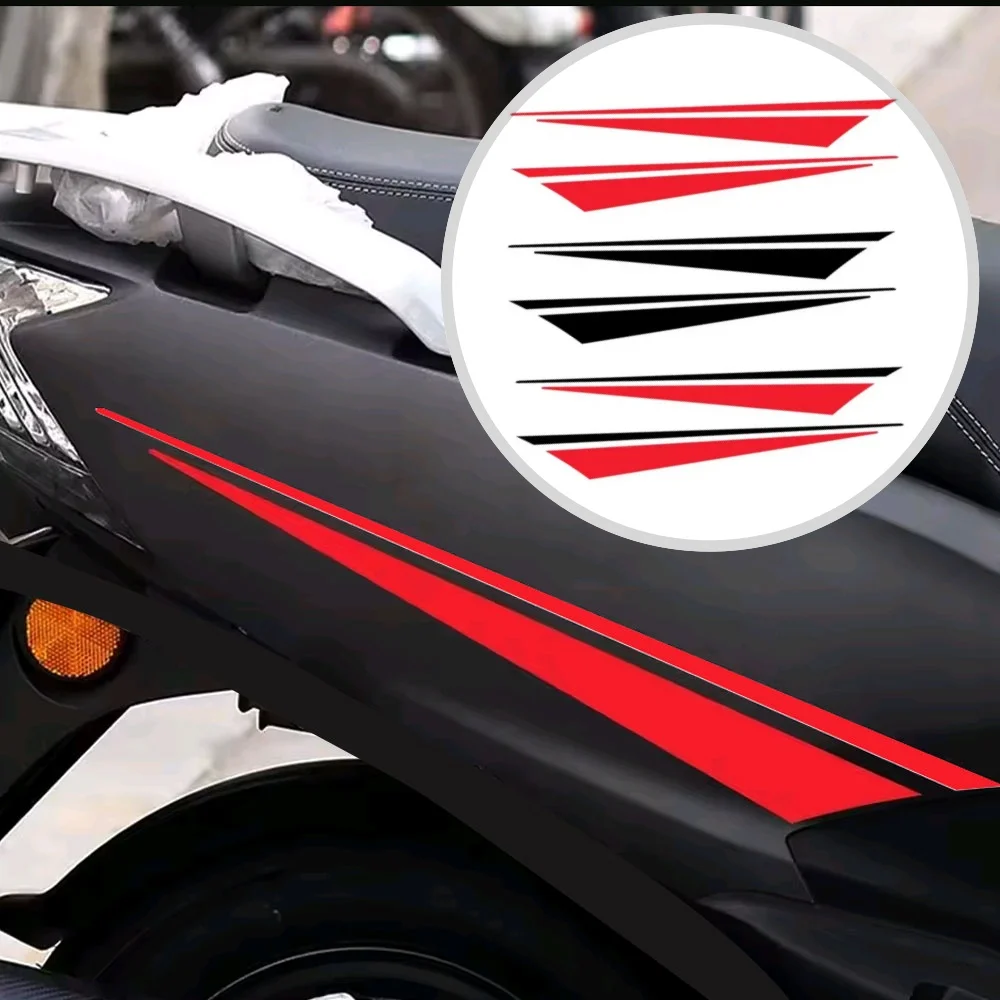 

2pcs Motorcycle Body Stickers Color Blocked Striped Stickers Graphics Stripes Vinyl Film Decor Decals Motorcycle Accessories