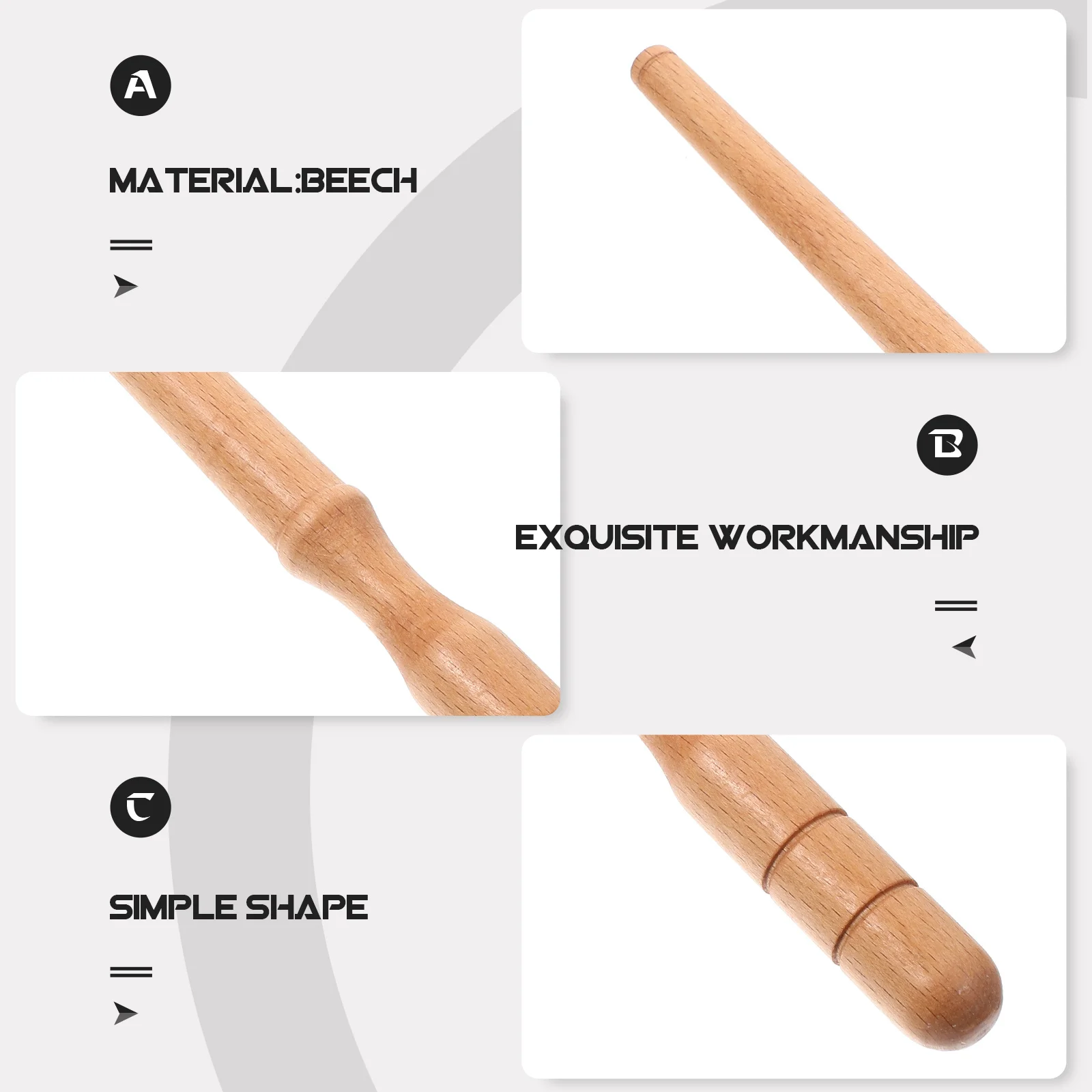 

Wooden Yarn Ball Winder Reusable Yarn Winding Stick for Home Supplies with Non-Slip Grip Sturdy Craft Organizer Tool