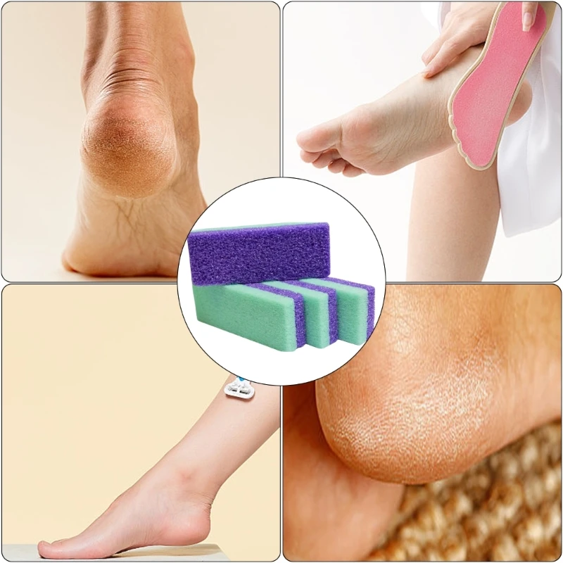 4 ชิ้น/เซ็ตเท้าหินภูเขาไฟและเครื่องขัดผิว Dead Skin Remover หิน Pedicure เครื่องมือ