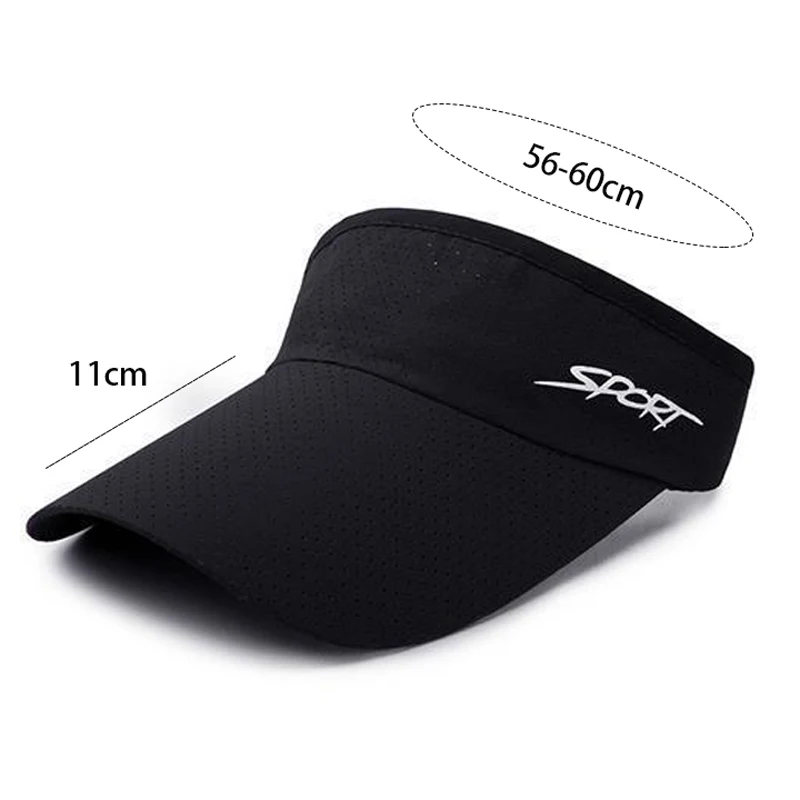 Large Brim Empty Top Sun Hats Women Men Summer UV Protection Quick-Drying Baseball Hat Outdoor Sports Running Tennis Golf Visors