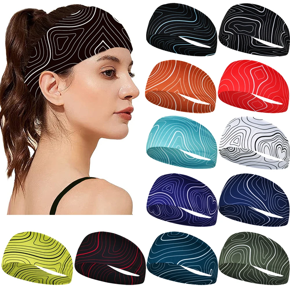 12-piece suit yoga quick-dry fitness running guide sweat band Movement Sweat Absorption headband headband headband