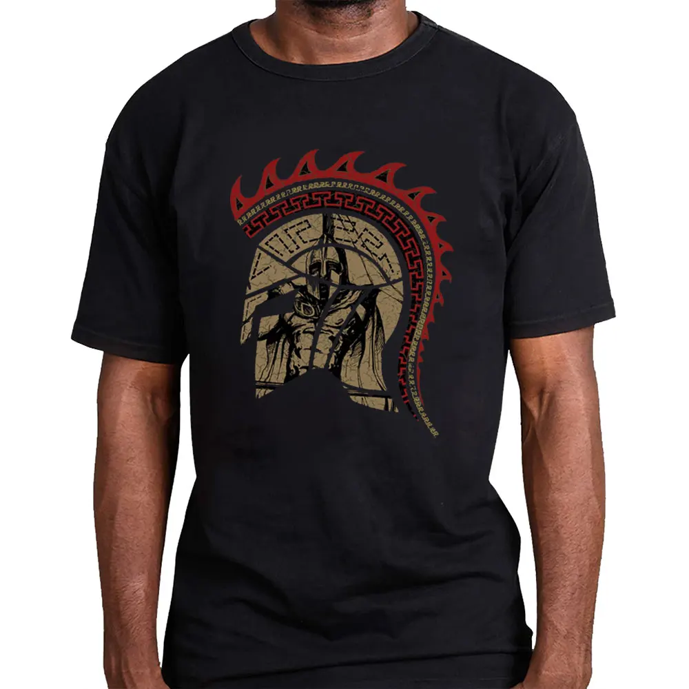 0202 Spartan warrior helmet Ancient greece Gift T Shirt This is sparta Norse mythology Graphic Tee Large size tops S-6XL