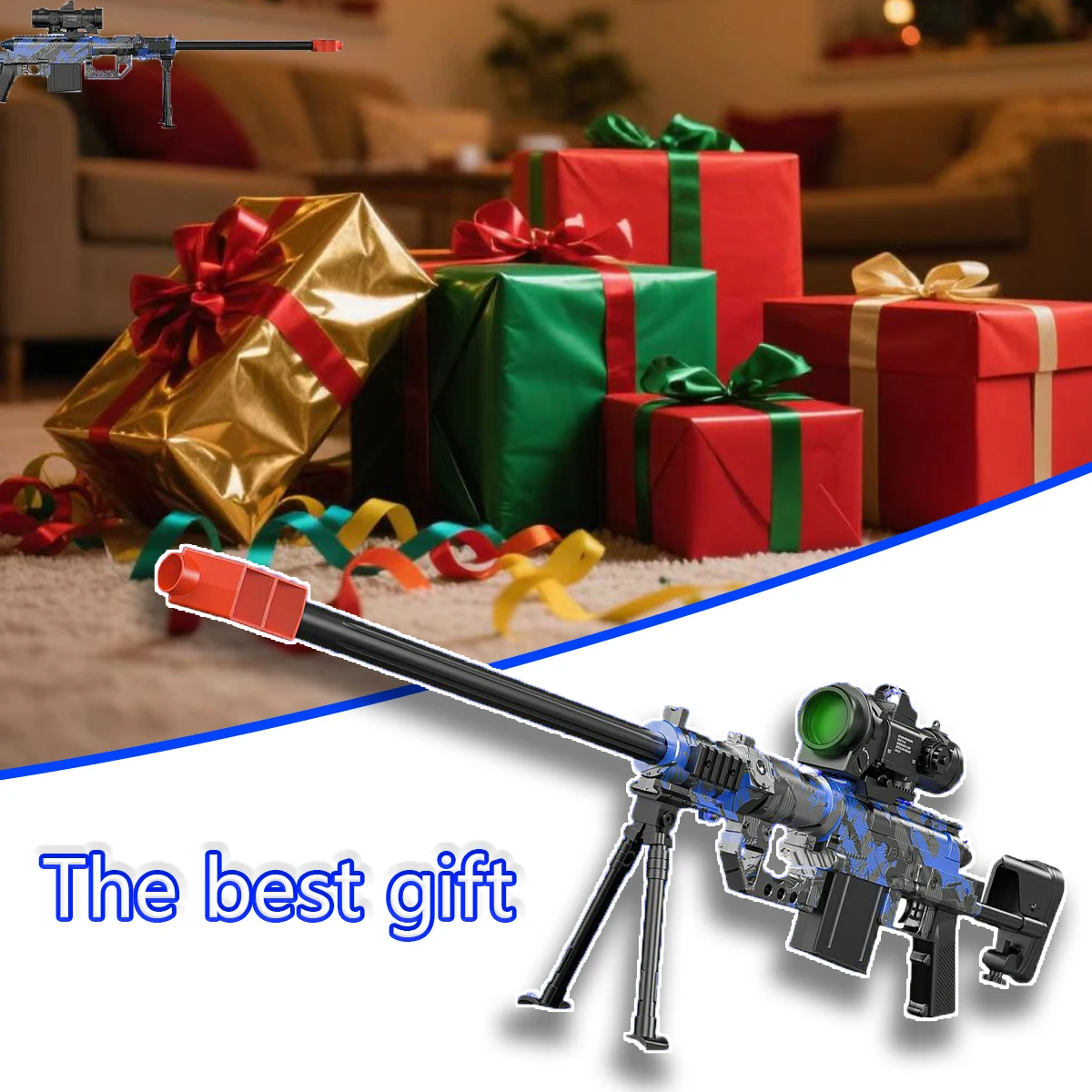 Blaster a sfera in gel da esterno, ricaricabile tramite USB elettrico, modalità manuale, regalo perfetto per Natale e Halloween