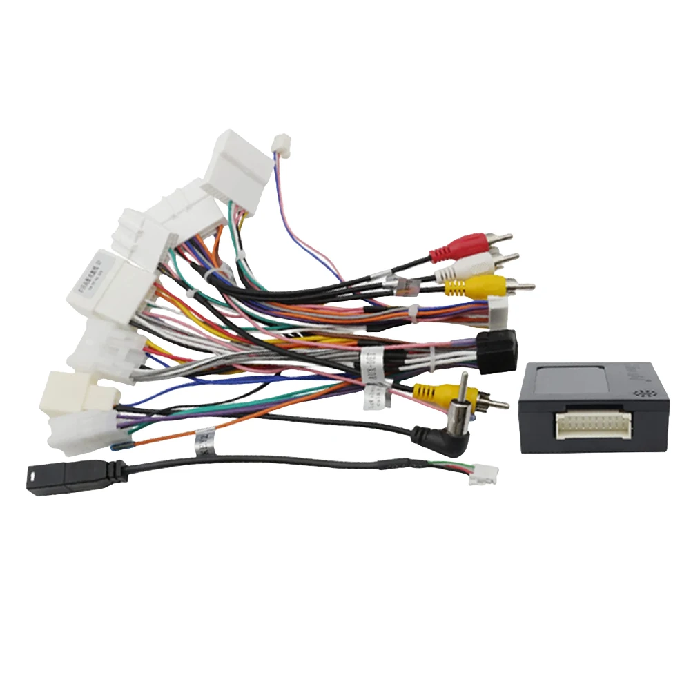

Wired Harness Adapter Canbus Box Car Stereo Audio Power Wiring Harness Cable Radio Cable Wire Adapter for Toyota RAV4 2013-2015