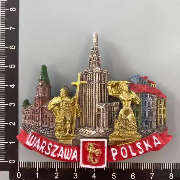 Europe Poland 3D Fridge Magnets Tourism Souvenir Refrigerator Magnets Sticker Collection Handicraft Decoration Articles