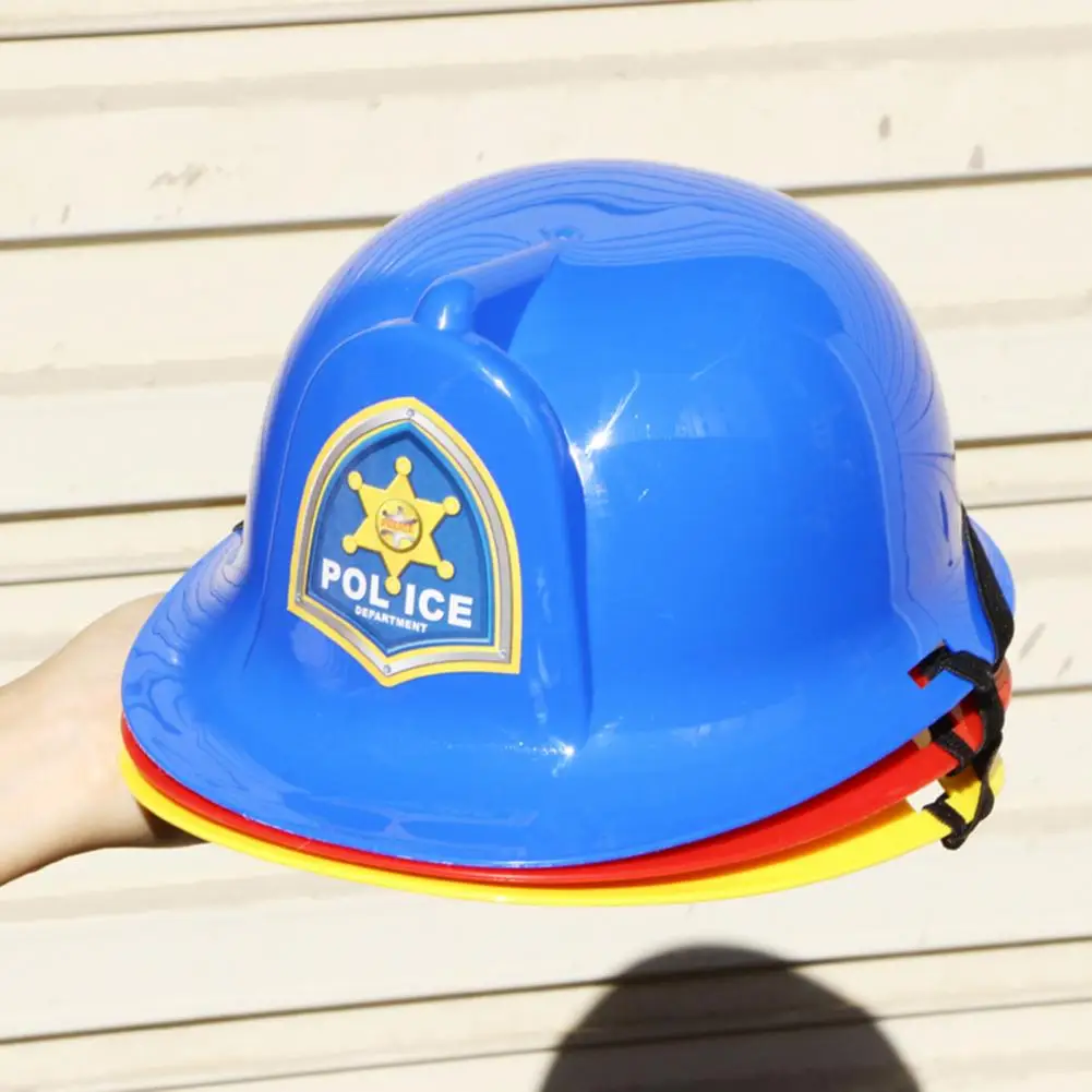 Fireman Hat Toy Ultralight High Durability Bright Color Firefighter Hat Fireman Role Play Educational Helmet Toy for Kids