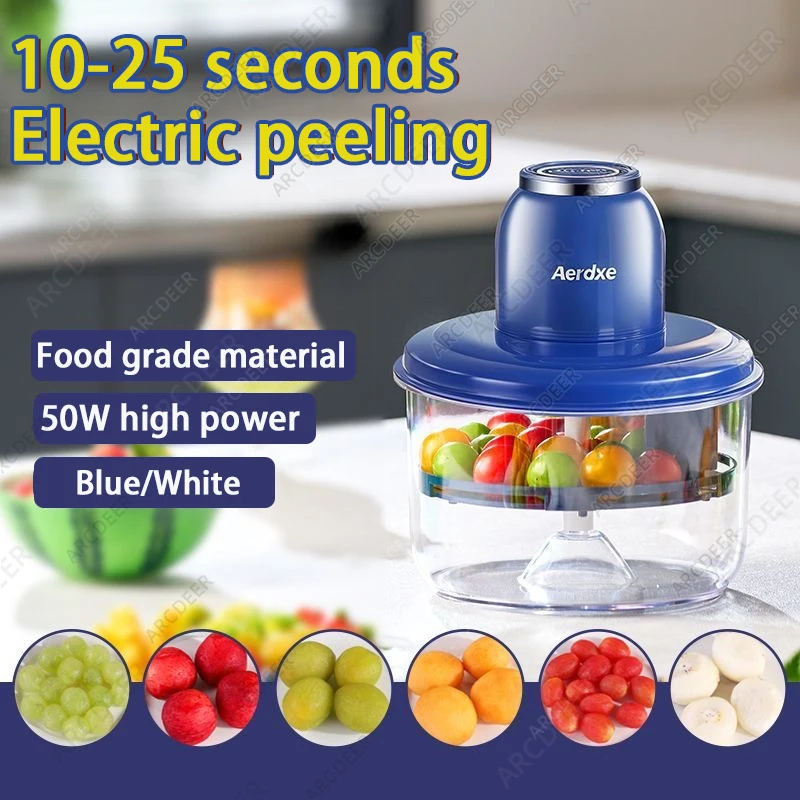 

Automatic Fruit Peeler Machine Wireless Portable Grape/Apple/ Garlic/plum/Peach Peeler for Home, Fast & Easy Kitchen Gadget