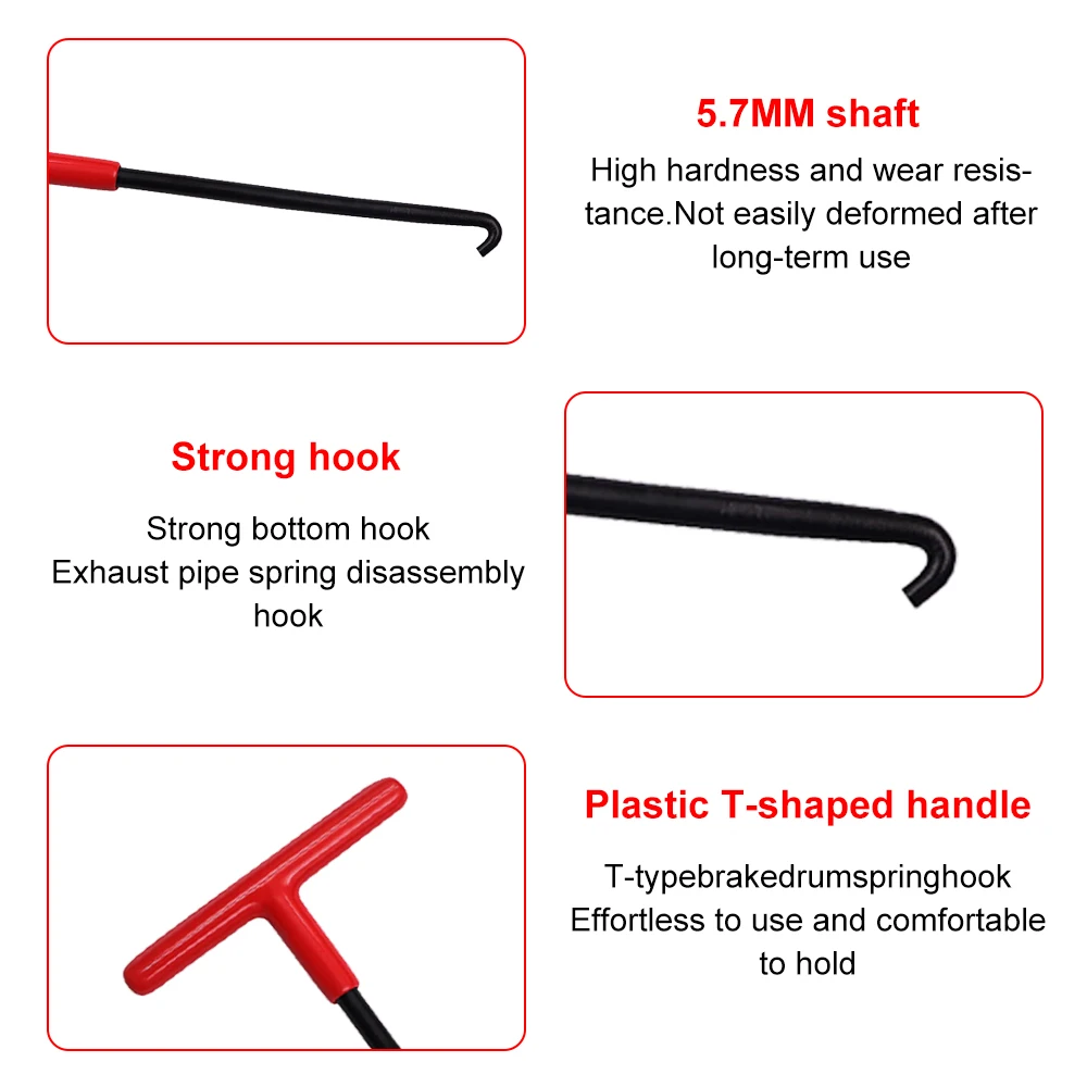 Motorcycle Exhaust Spring Hook Universal T Shaped Handle Exhaust Pipe Spring Puller Installer Hooks Removal Repair Tool
