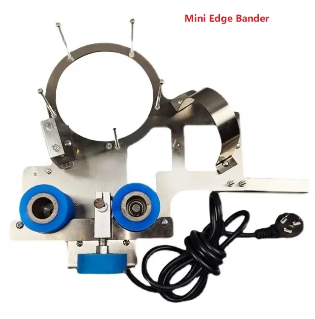 Mini Edge Bander 220V Portable Woodworking Machine with Positioning Wheel Cart
