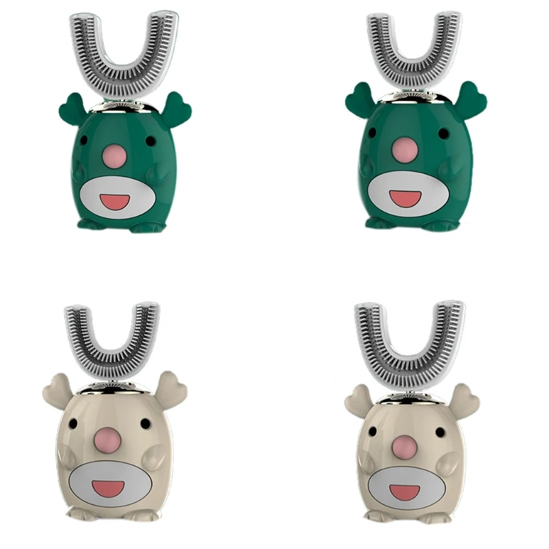 Cepillos dientes blanqueadores ultrasónicos en forma para niños, cepillo dientes eléctrico automático, limpieza en 60