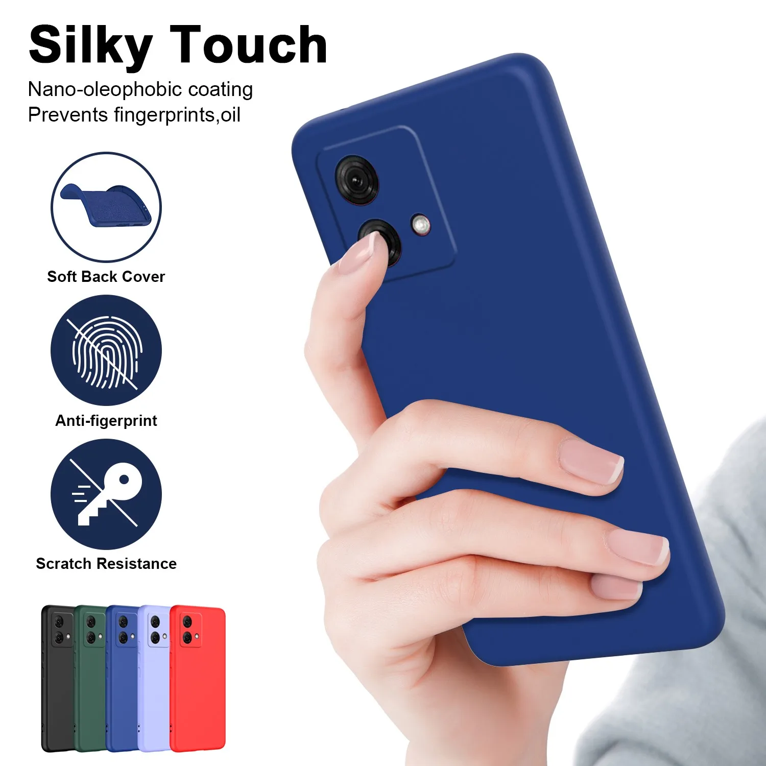 For MOTOROLA G84 G73 G62S G54 G53 G32 G14 G13 2023 G31 Brazil version G23 G42 G22 G41 G52 2022 liquid silicone case Back cover