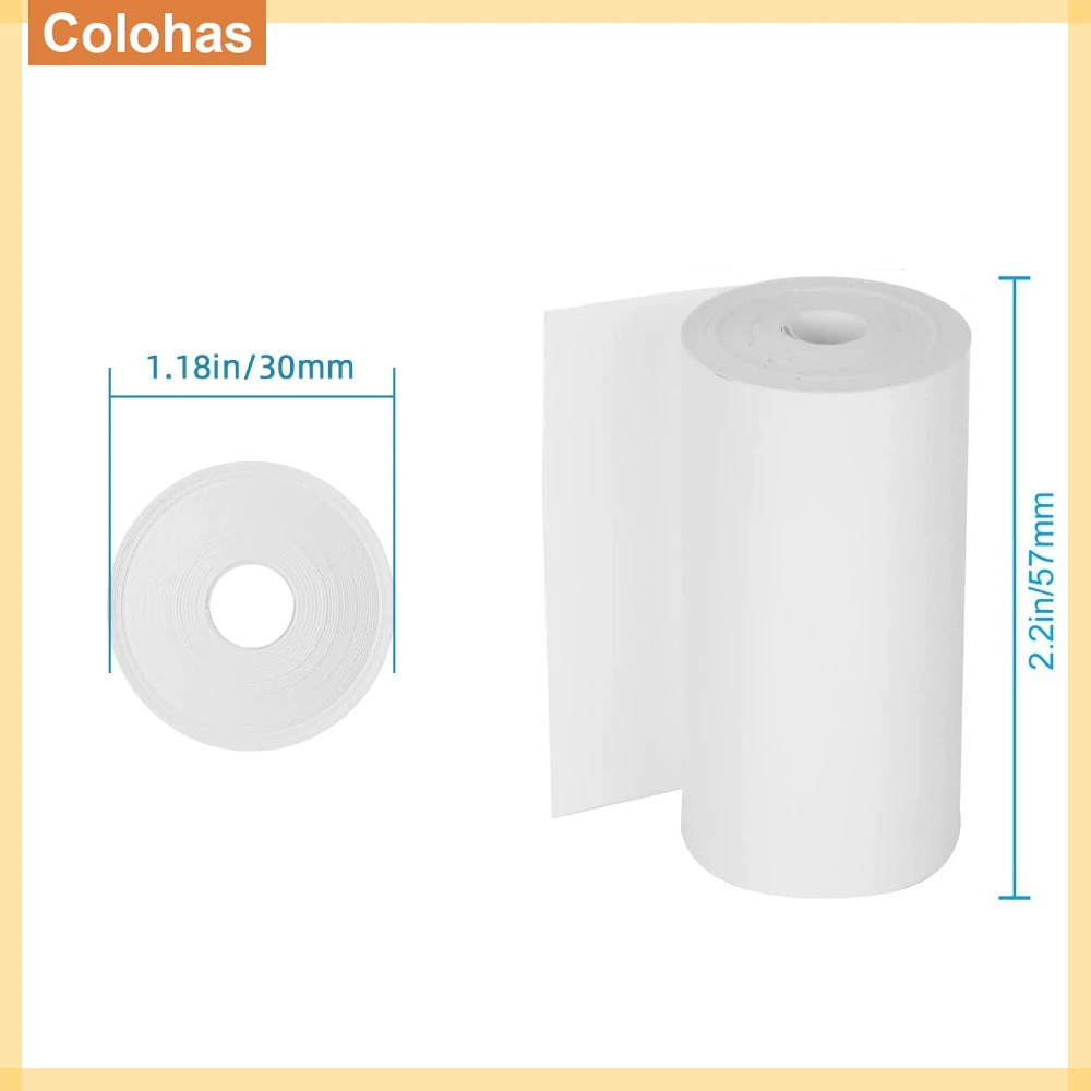 10PCS 57*30mm 40/50MM Thermal Paper White Children Camera Instant Print Kids Camera Printing Paper Replacement Accessories Parts