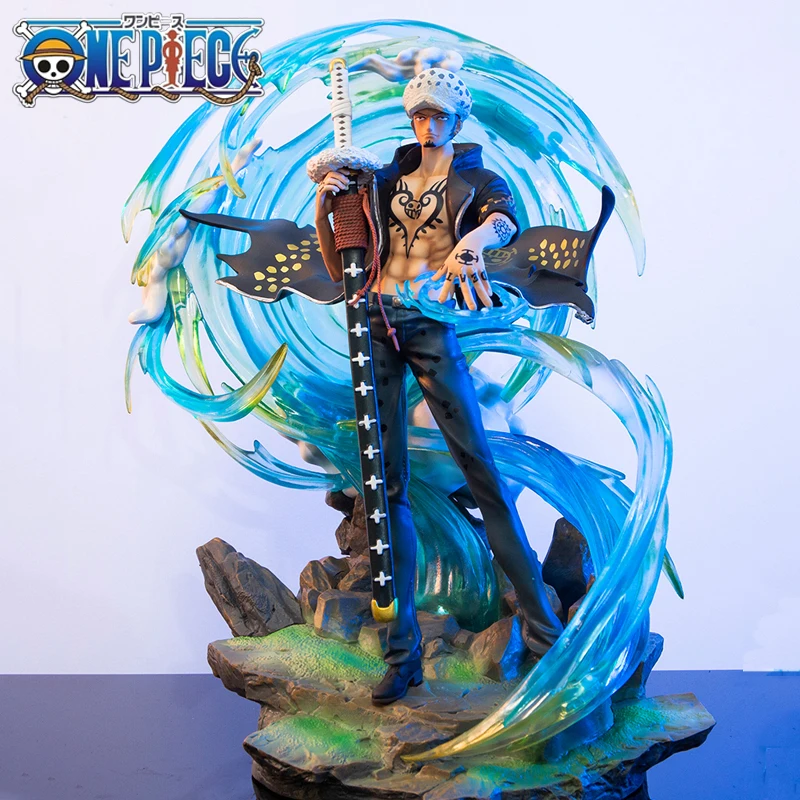 

41cm Large One Piece Figure Trafalgar Law Phantom Trafalgar Action Figurines Super Huge Scene Illuminated Model Doll Kids Toy