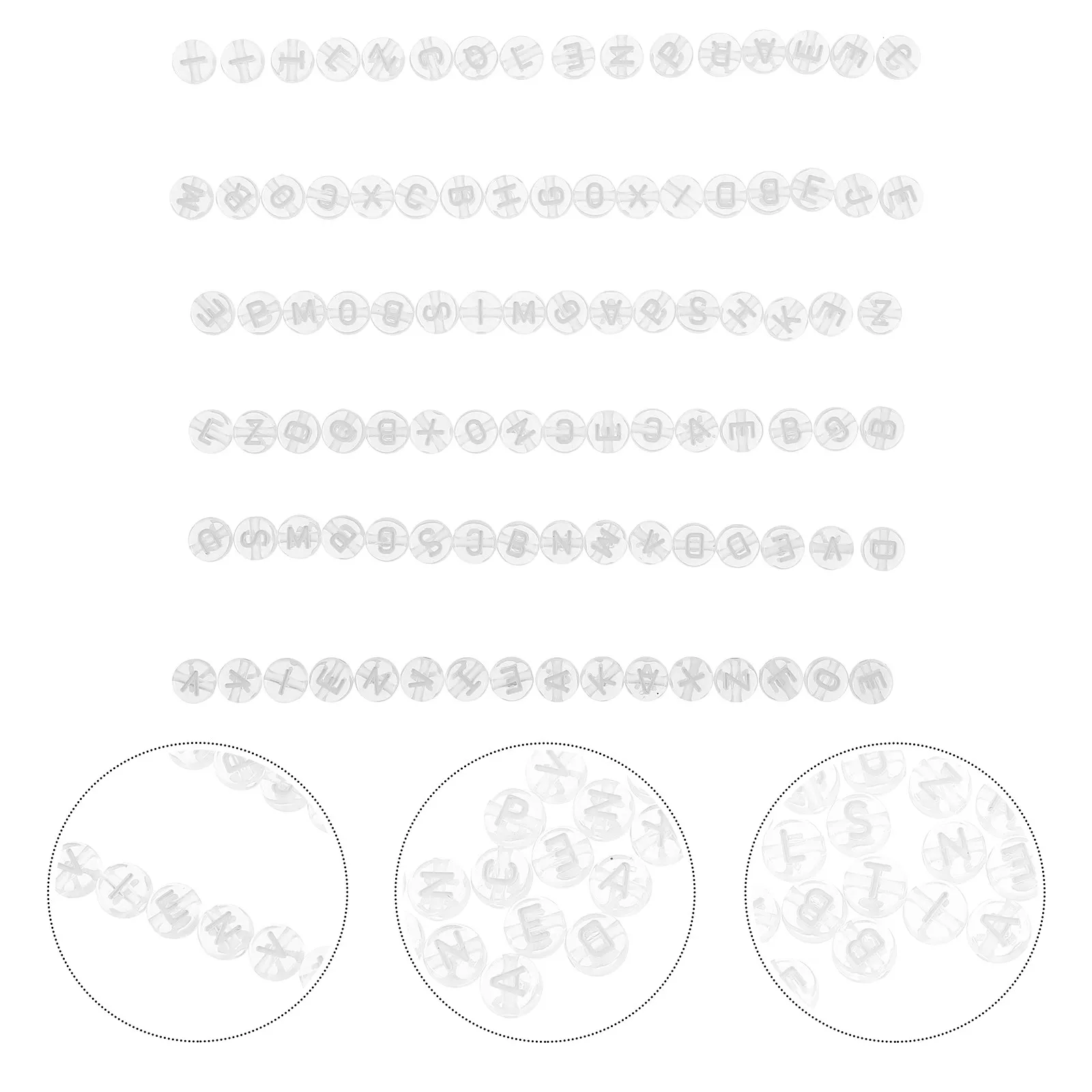

1000 шт. акриловых бусин-букв с маленьким отверстием для рукоделия, изготовления украшений, браслетов, подвесок и аксессуаров