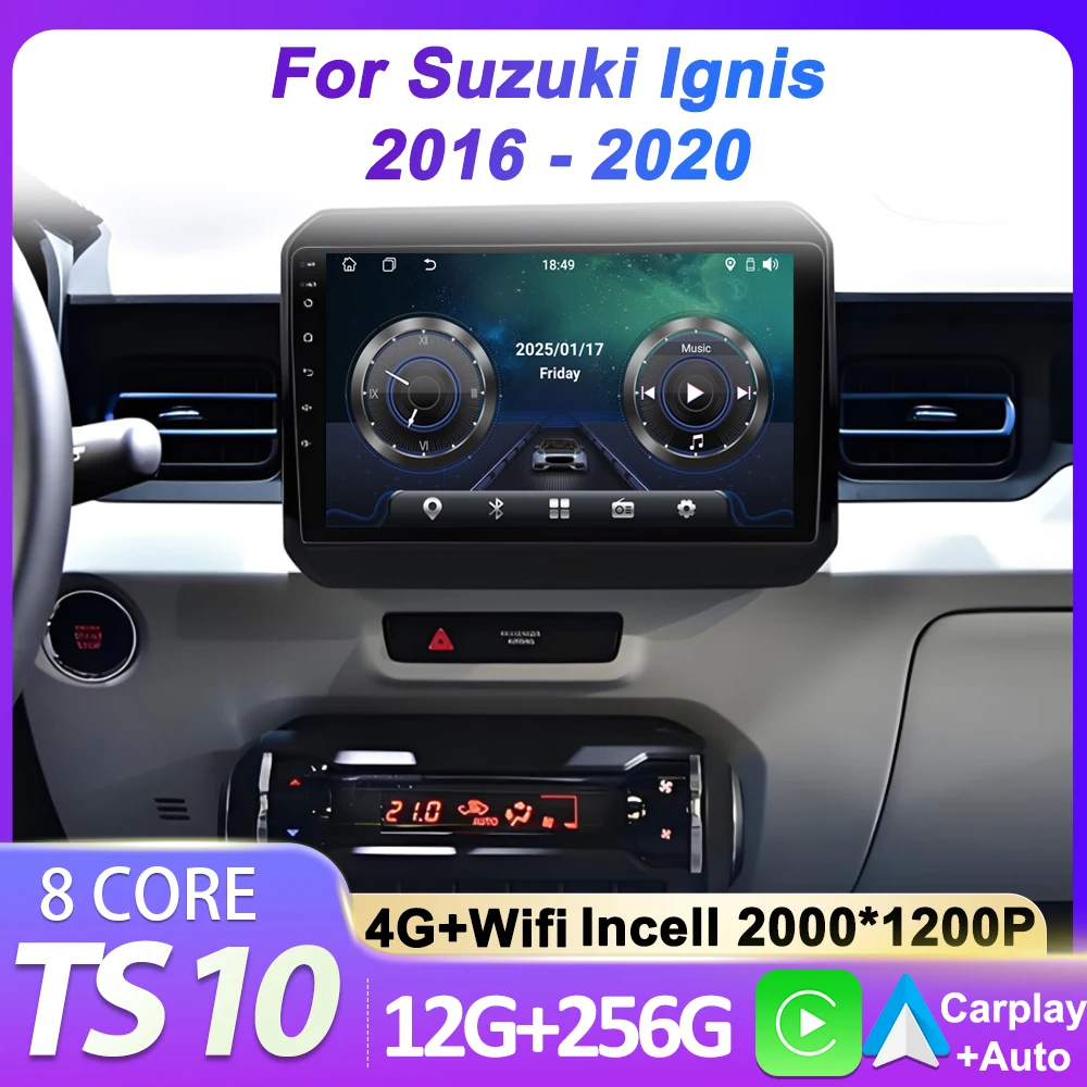 

Android Car Radio Player For Suzuki Ignis 2016 - 2020 Touch Screen Navigation GPS Bluetooth Autoradio 8 Core DSP 5G Wifi RSD