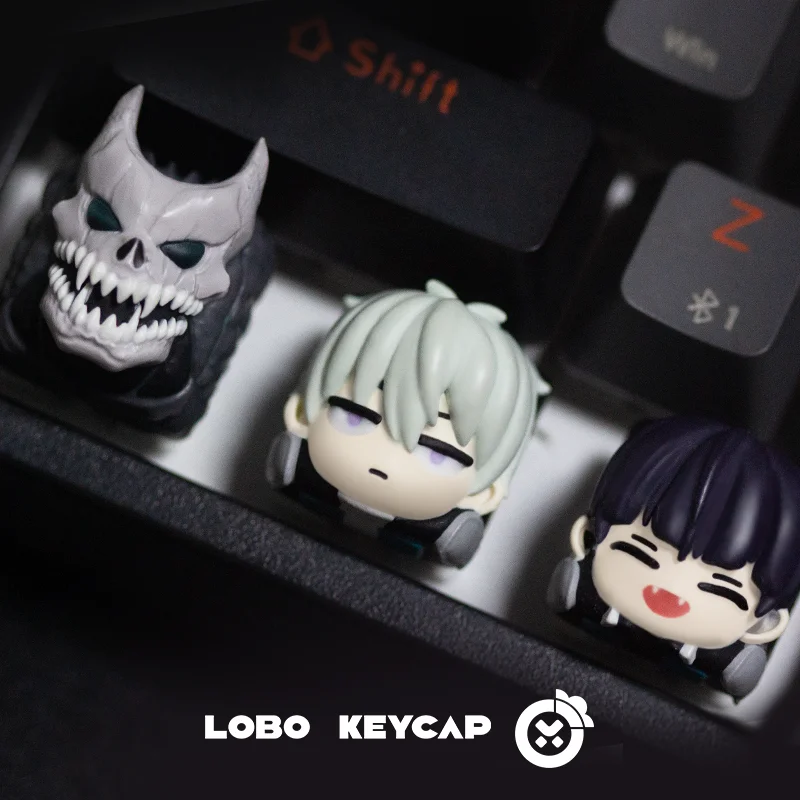 Monster No. 8 Theme Cherry Profile Mechanical Keyboard Keycaps 3D Anime Gaming Cartoon Cross Shaft Cute Gift for Geeks