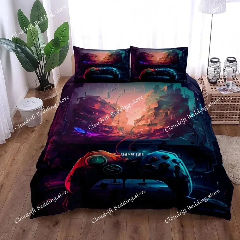 

3D Print Gaming Zone Art Duvet Cover Set King Queen Double Full Twin Single Size Bed Polyester Bedding Set