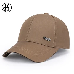 FS 2024 Black Khaki Mature Men Hats Summer Baseball Cap For Women Outdoor Sports Golf Hat Cotton Travel Sunshade Face Caps Bone