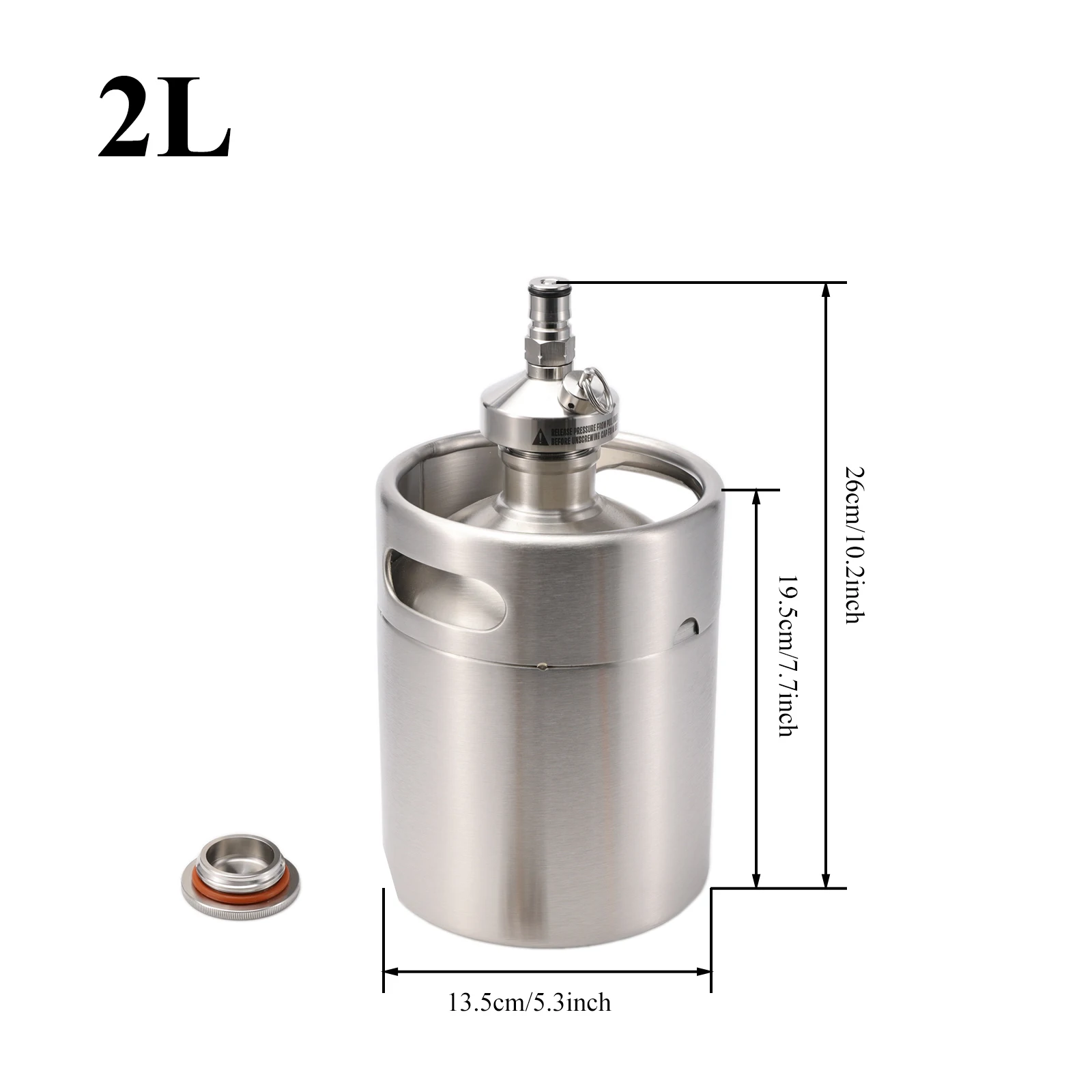 Brew Shark Mini Keg Stainless Steel 8