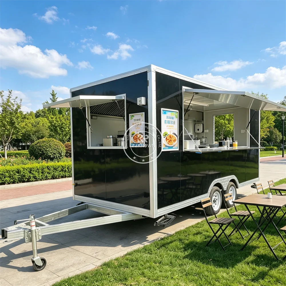 Remolque de catering personalizado, camión de comida móvil para shawarma y kebab, carrito de helados callejero, remolque de comida rápida para la venta