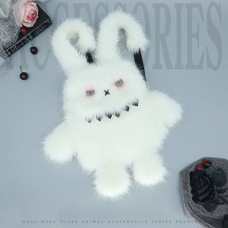 

Cute Fluffy Anime Y2K Subculture Rabbit Backpack Cosplay Accessories Purse JK Girl Bag Cartoon Backpack Girls Decorate Kid Gift