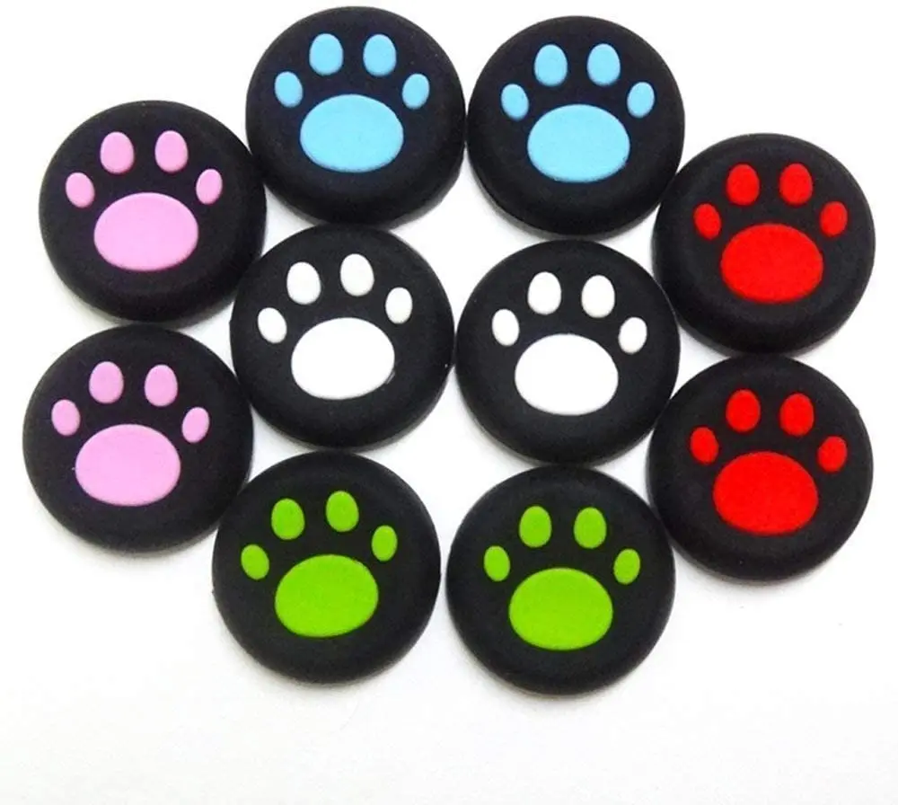 20PCS Cat Claw Thumb Non-slip Grips Caps Replacement Cat Claw Joystick Silicone Stick Cover For PS5、4、3、2 Xbox 360 Xbox One