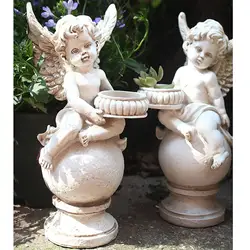 Cherub Angel Statue Tea Light Candle Holder Cherub Sculpture Without Candle Tealight Holder for Condolence Love Bereavement Gift
