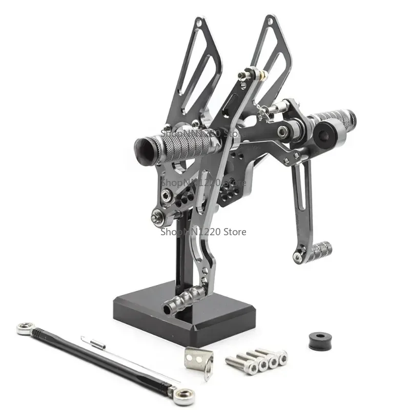 ل YZFR6 YZF-R6 YZF R6 2006 2007 2008 - 2022 CNC الألومنيوم دراجة نارية قابل للتعديل Rearset Footpeg القدم الوتد الخلفية مجموعة دواسة