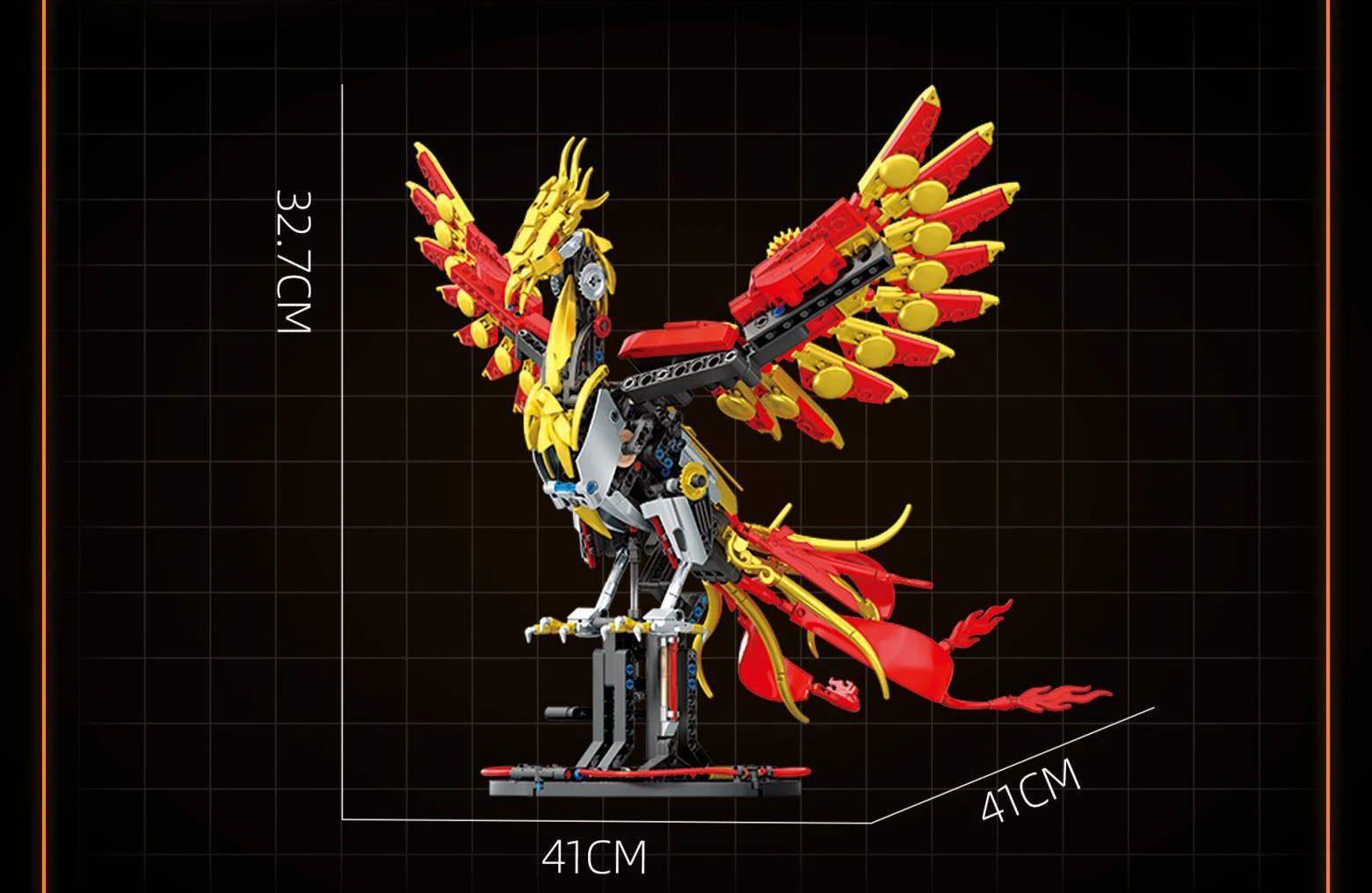 Idea Machine Divine Bird Baustein-Mechanischer Phönix Lernspielzeug Kampfroboter Mecha STEM Konstruktions-Bausteine Sammlung – Detail 2