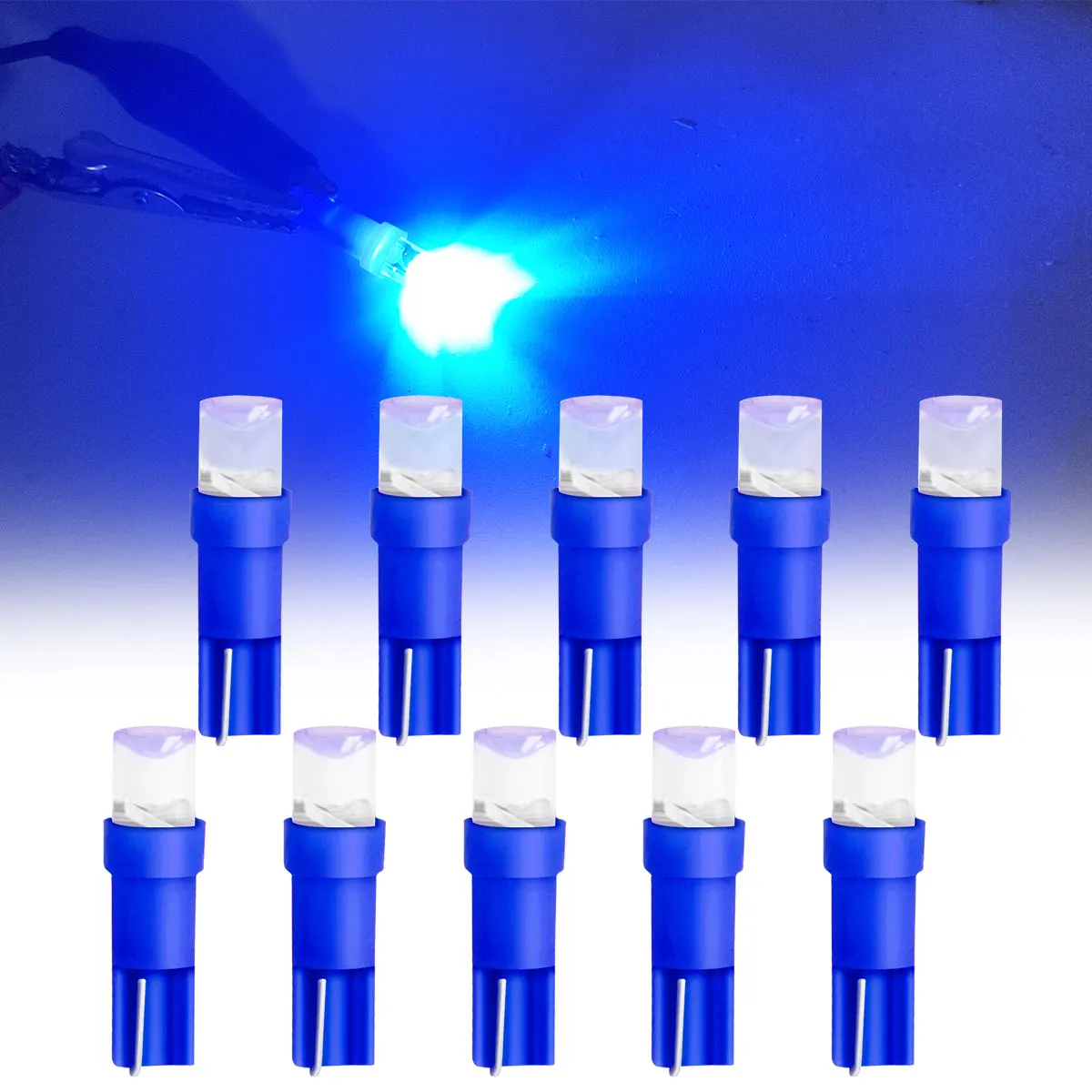 10/20/50/100/200pcs T5 Car Dashboard Lights 12V DC Plug and Play White/Red/Blue/Yellow/Green Car Dashboard Lights Universal