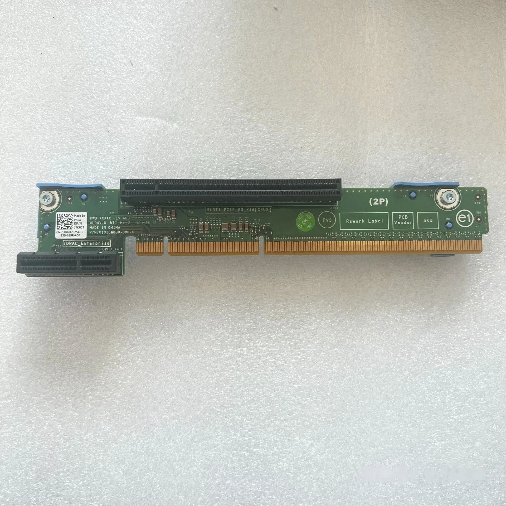 07KMJ7 0HC547 FOR DELL PowerEdge R420 Server PCIE Expansion Card CPU Riser Card 1P 2P Dual CPU Riser Card Board 7KMJ7 HC547